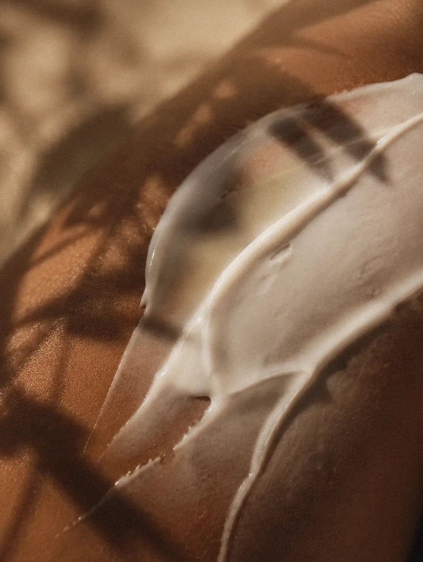 Textuur van de body cream
